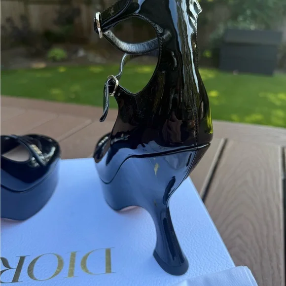 Dior Black Patent Leather Heels37 (7)